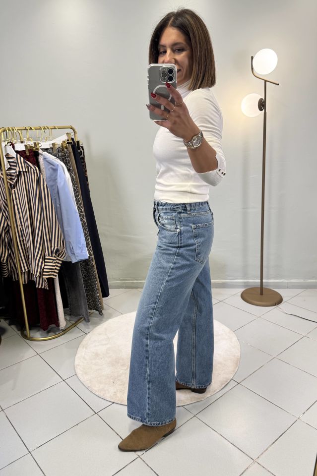 Baggy Jean Pantolon Mavi