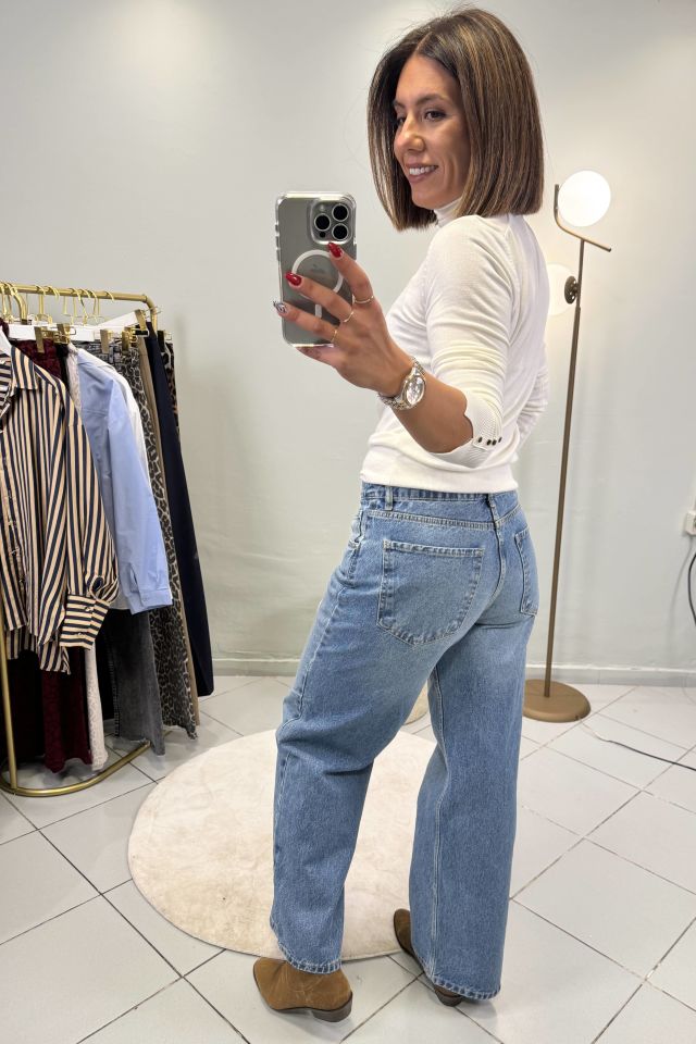 Baggy Jean Pantolon Mavi