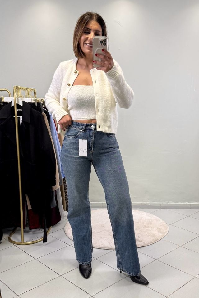 ZR Straight Fit Jean Pantolon Mavi