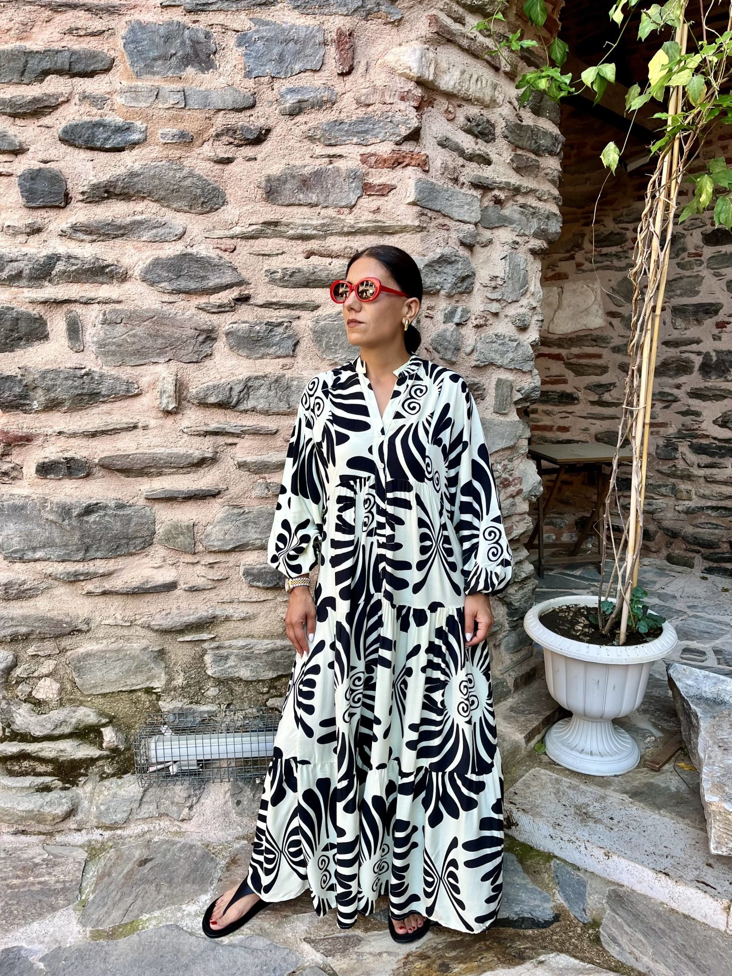 ZR Model Desenli Elbise