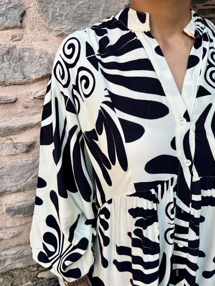 ZR Model Desenli Elbise