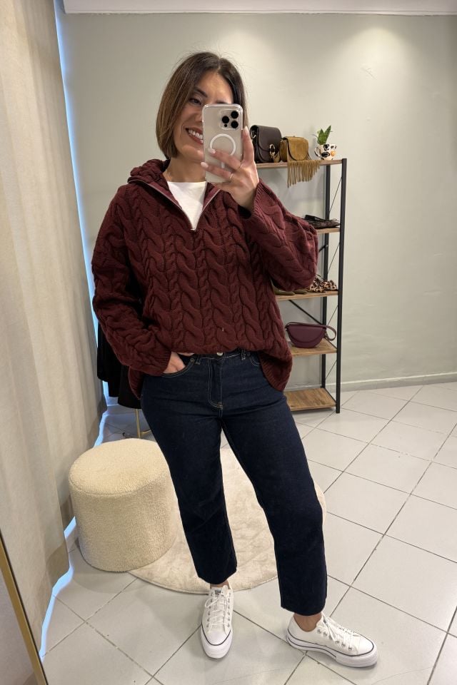 Boy Fit Kesik Paça Jean Pantolon Koyu Mavi