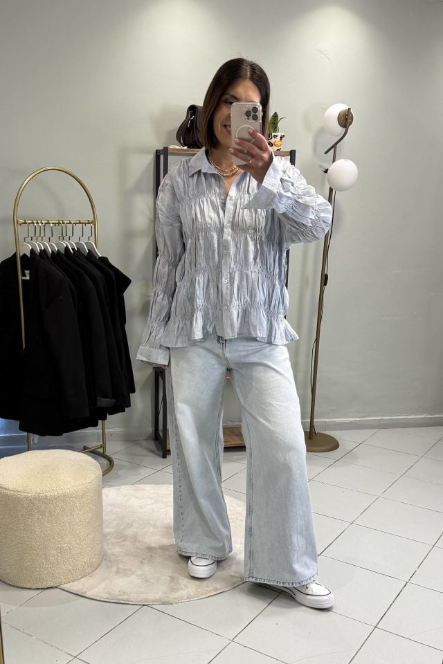 Gipeli Massi Gömlek Mavi