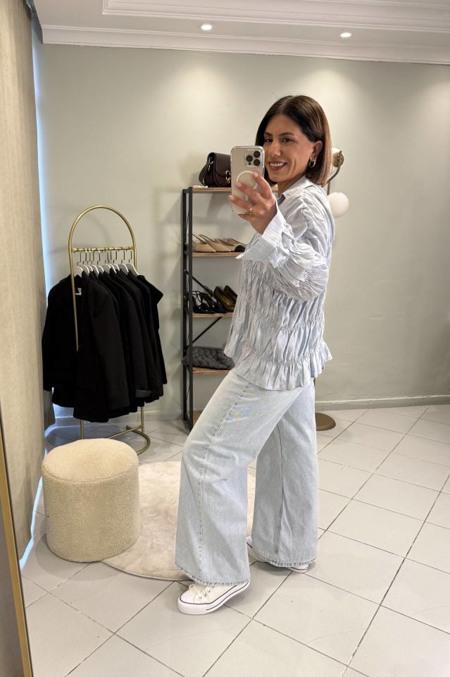 Gipeli Massi Gömlek Mavi