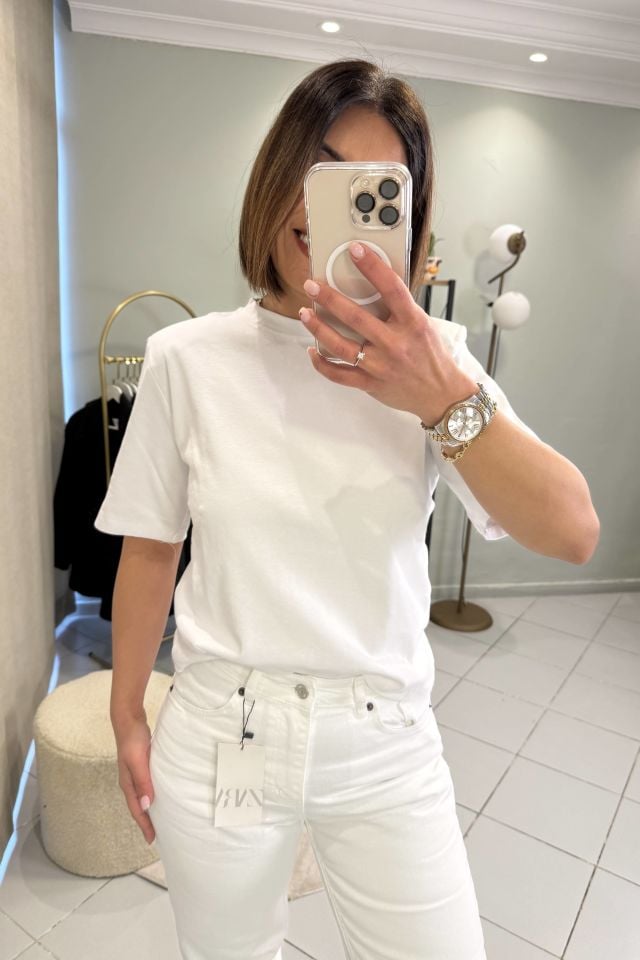 ZR Straight Fit Jean Pantolon Beyaz