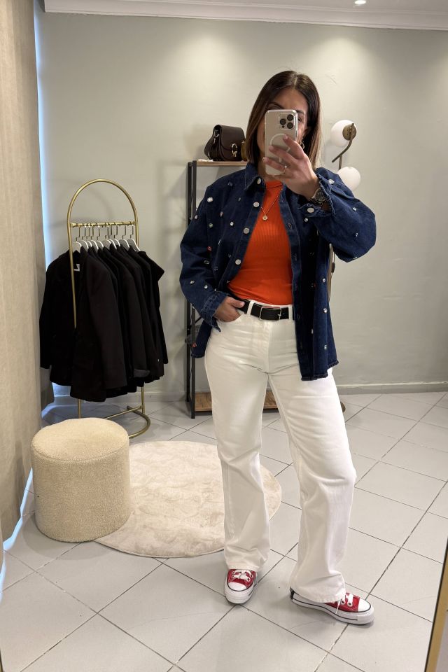ZR Straight Fit Jean Pantolon Beyaz