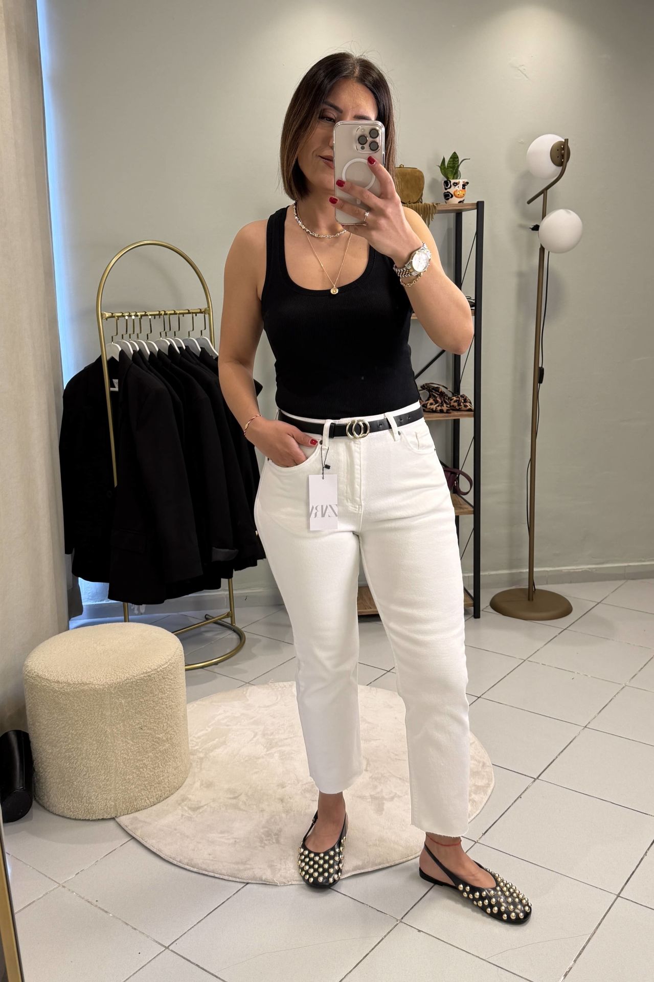 ZR Boy Fit Jean Pantolon Beyaz