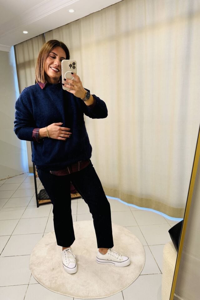 Massi Basic Yumoş Kazak Lacivert