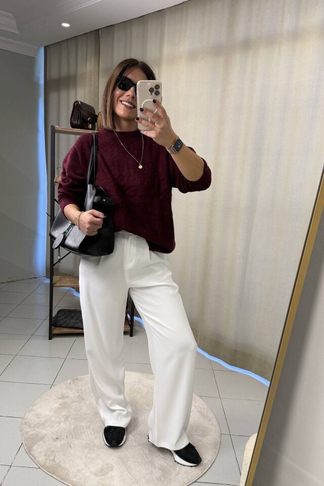 Massi Basic Yumoş Kazak Bordo