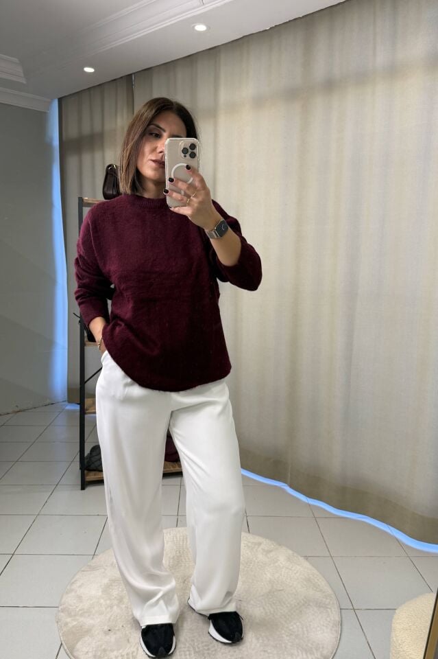 Massi Basic Yumoş Kazak Bordo