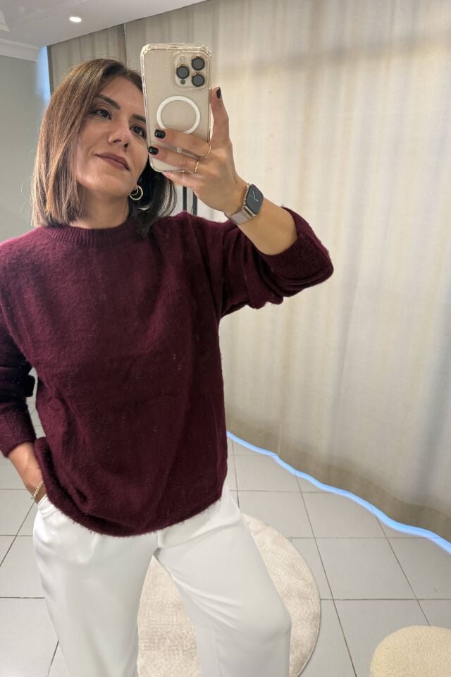 Massi Basic Yumoş Kazak Bordo