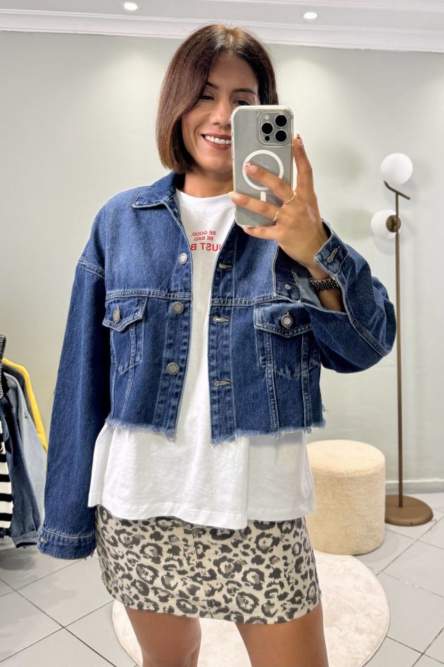 Leopar Jean Mini Etek