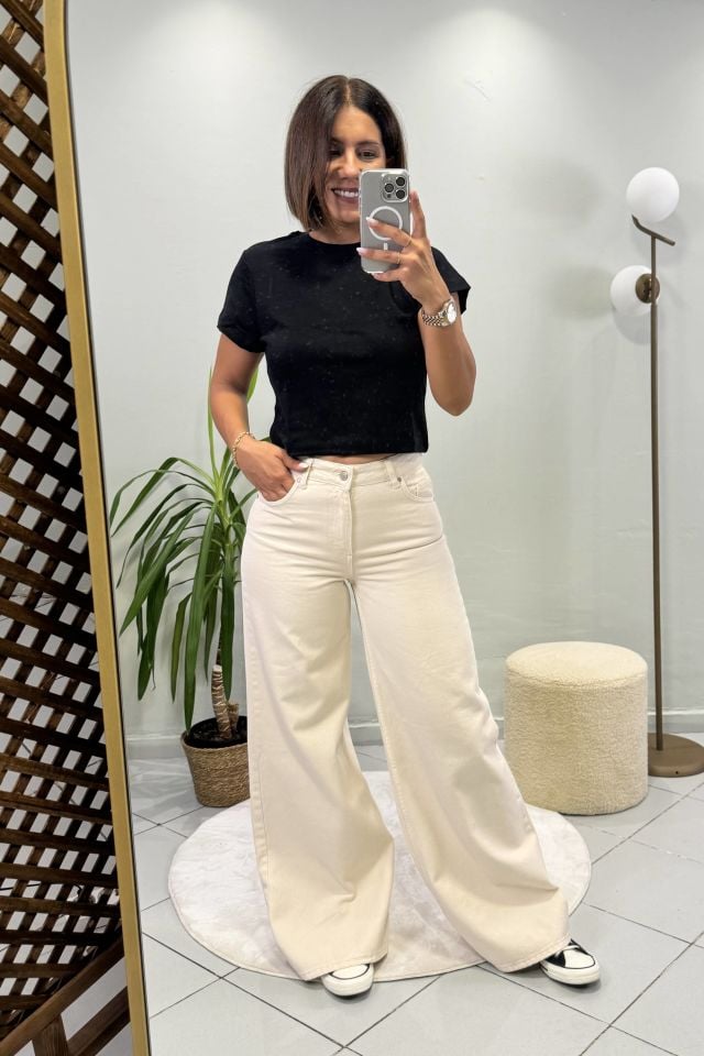 Extra Wide Leg Jean Bej