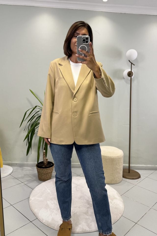 Klasik  Blazer Vizon