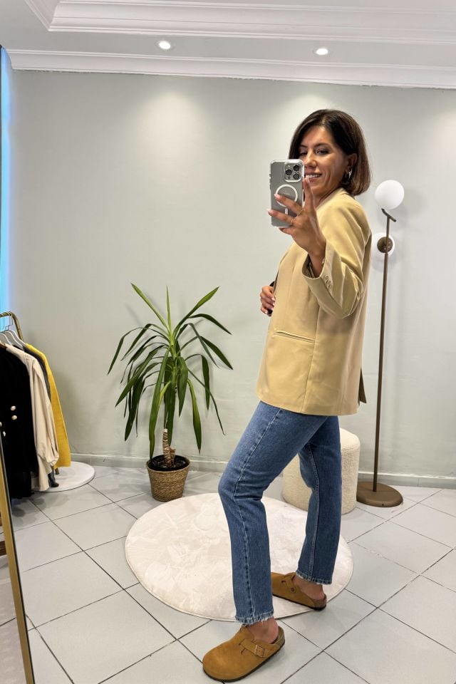 Klasik  Blazer Vizon