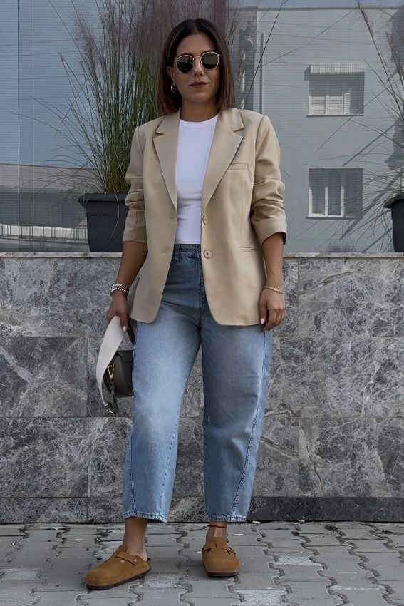 Klasik  Blazer Vizon