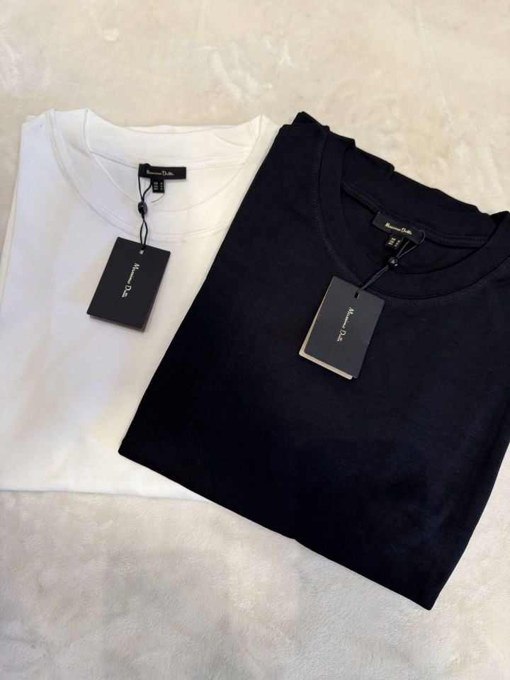 MD Bisiklet Yaka Pamuklu Kısa Kollu T-shirt Siyah