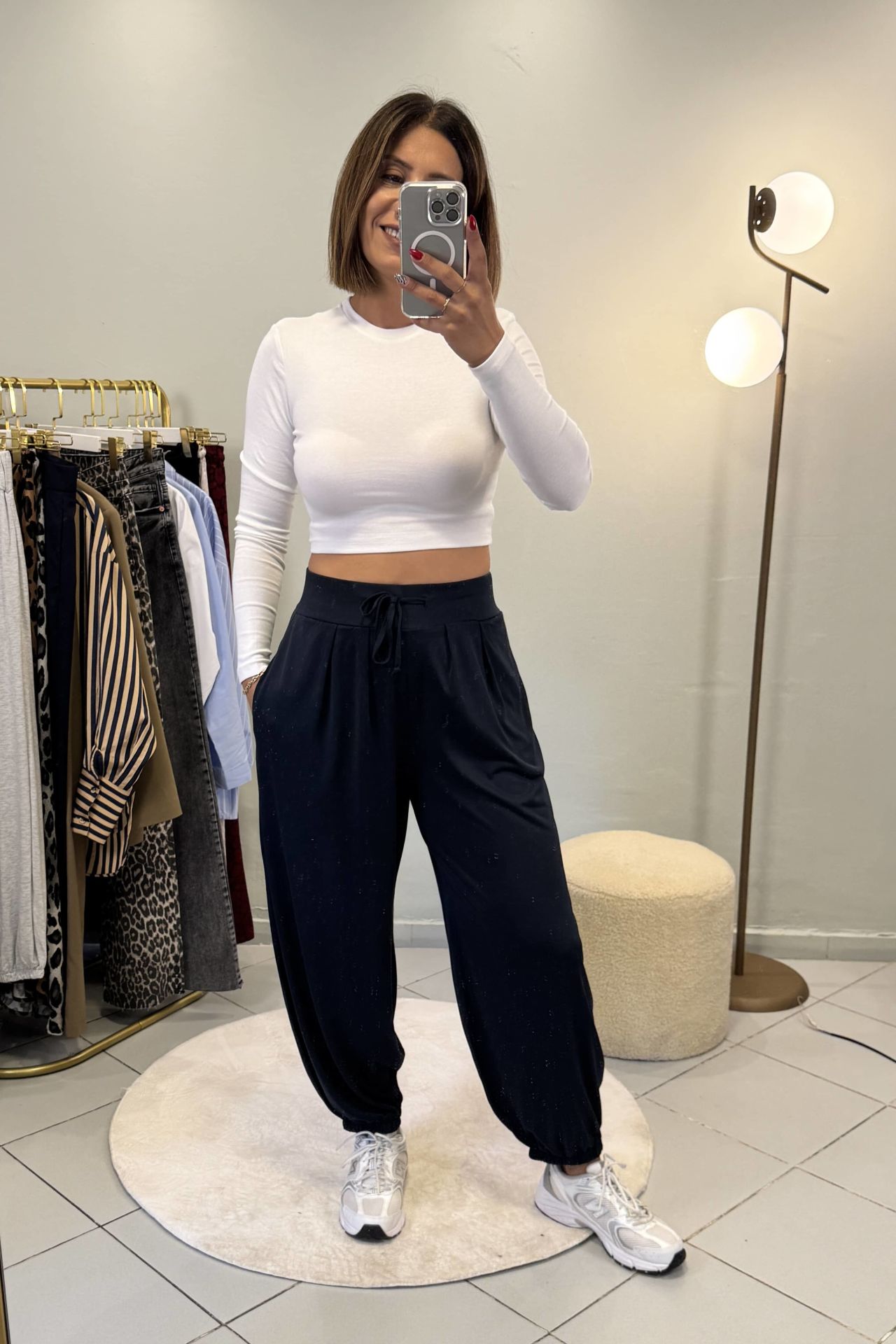 Modal Şalvar Model Eşofman Altı Füme