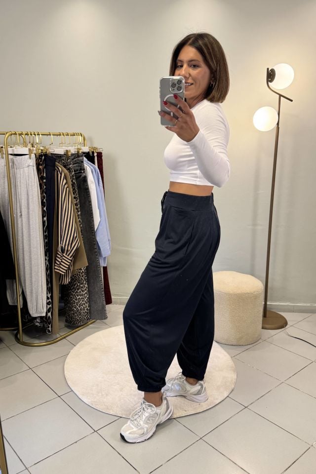Modal Şalvar Model Eşofman Altı Füme