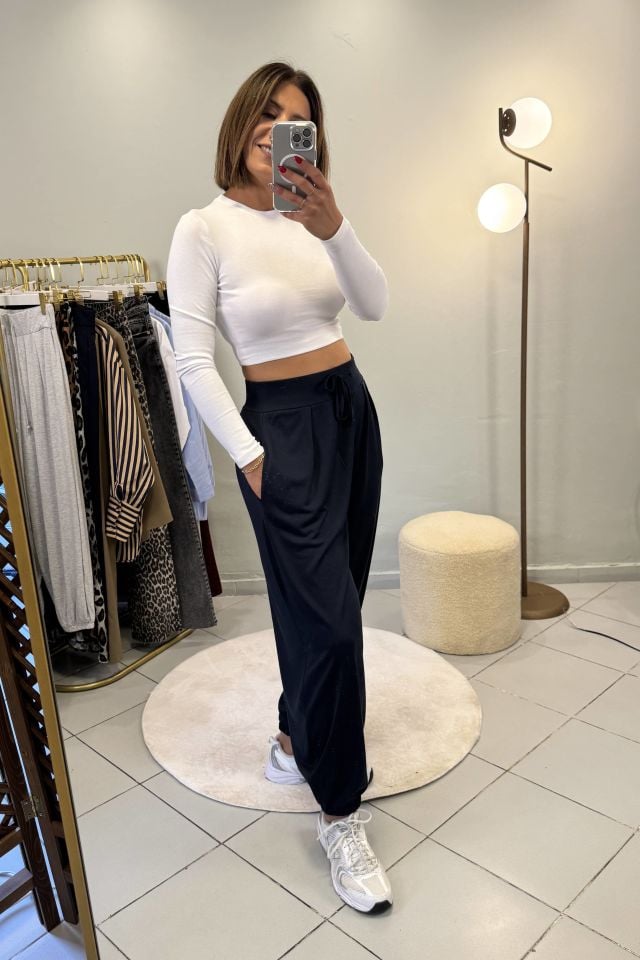 Modal Şalvar Model Eşofman Altı Füme